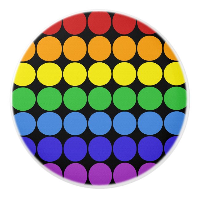 Mod Pop MCM bouton en céramique arc-en-ciel sur ce (Devant)