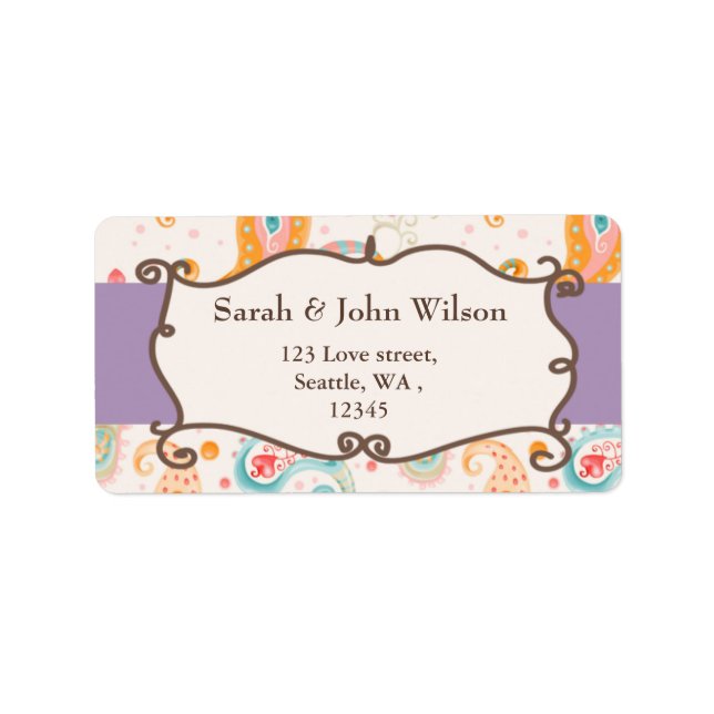 mod purple, return address label (Front)