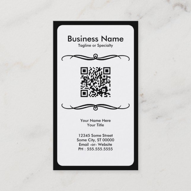 mod QR code Business Card (Front)