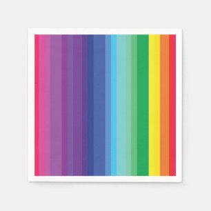 Mod Rainbow Colourful 1st Birthday Party Napkin