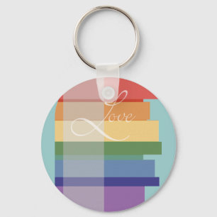 Mod Rainbow Love Keychain