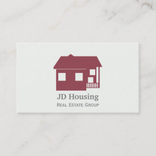 Mod Red White Classy Cartes d'affaires immobilière