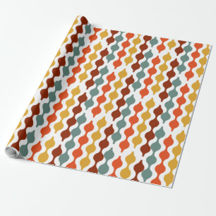 Mod Retro 1960's Vintage Fun Boho Bohemian Wrapping Paper
