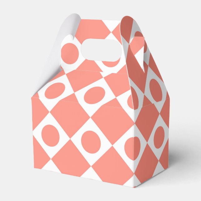 Mod Retro 60's Cantaloupe  Favor Box (Front Side)