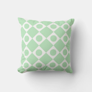 Mod Retro 60's Mint Throw Pillow