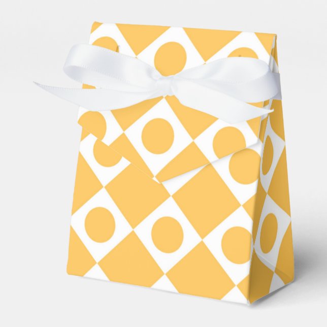 Mod Retro 60's Mustard Favor Box (Front Side)