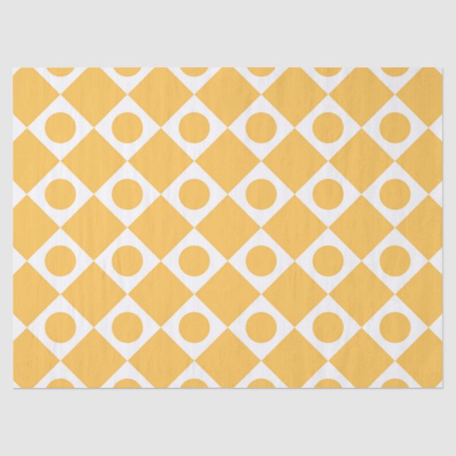 Mod Retro 60's Mustard Tissue Paper (Front)