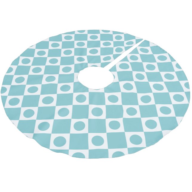 Mod Retro 60's Sky Brushed Polyester Tree Skirt (Angled)