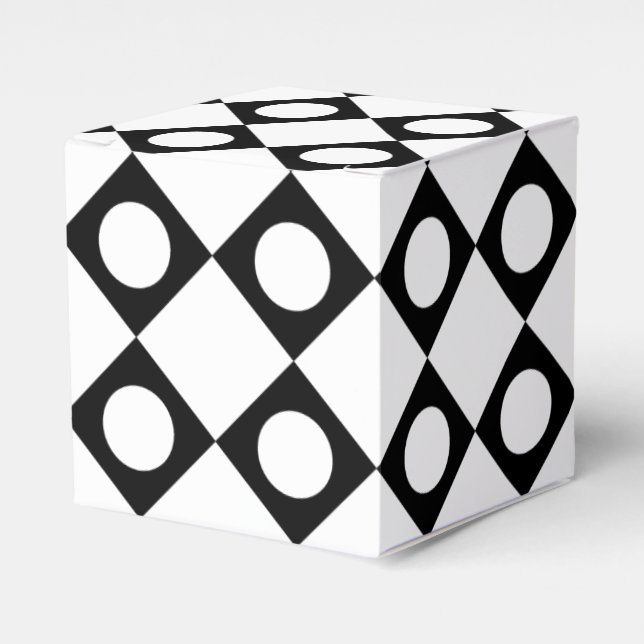 Mod Retro 60's White Favor Box (Front Side)