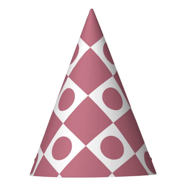 Mod Retro 60's Wildberry Party Hat (Front)