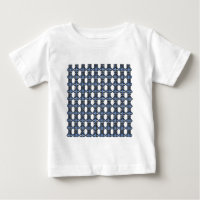 Mod Retro Blue Abstract Scarab Pattern