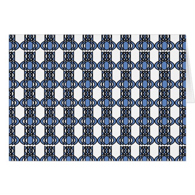 Mod Retro Blue Abstrait Scarab Motif (Devant horizontal)