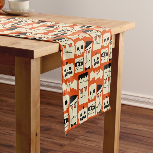 Mod Retro Monsters Short Table Runner (In Situ)
