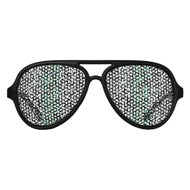 Mod Retro Quirky Groovy Boho Paragender Pride Aviator Sunglasses (Front)
