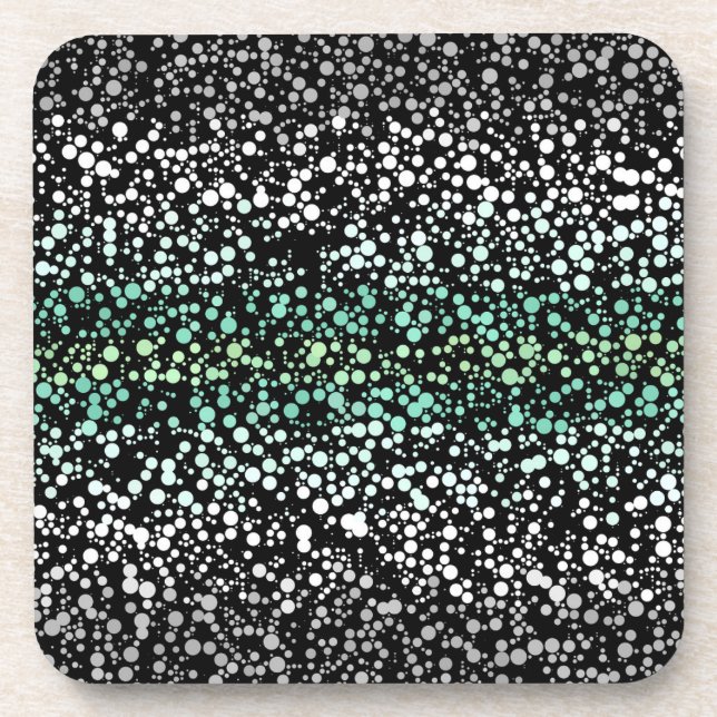 Mod Retro Quirky Groovy Boho Paragender Pride Coaster (Front)