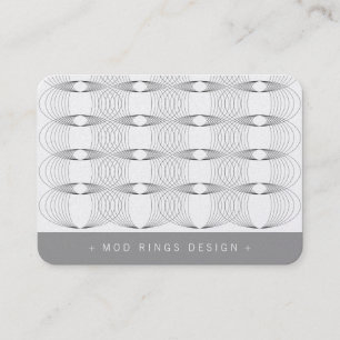 Mod Rings Simple Geometric Pattern Modern Stylish Business Card