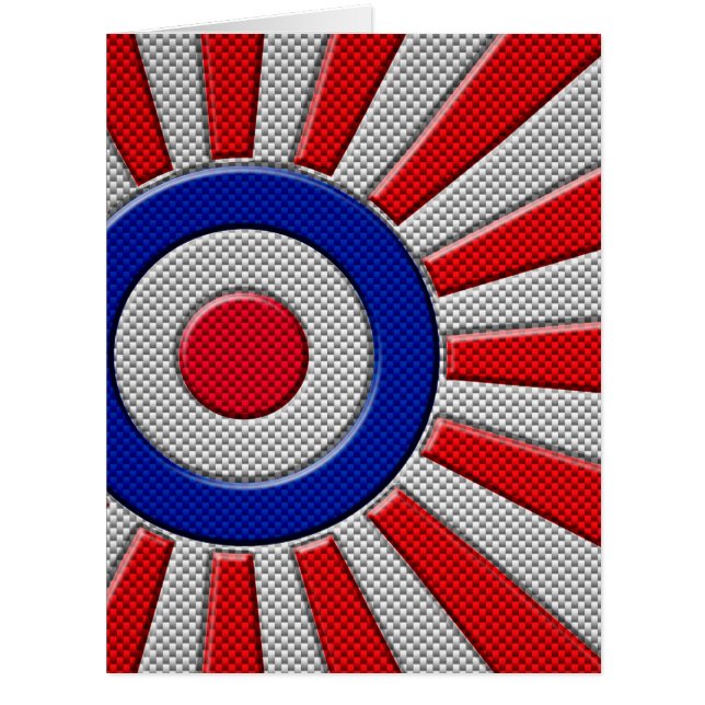 Mod Roundel Sunburst asiatique en fibre de carbone (Devant)