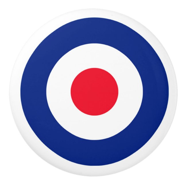 Mod Roundel Target Ceramic Knob (Front)