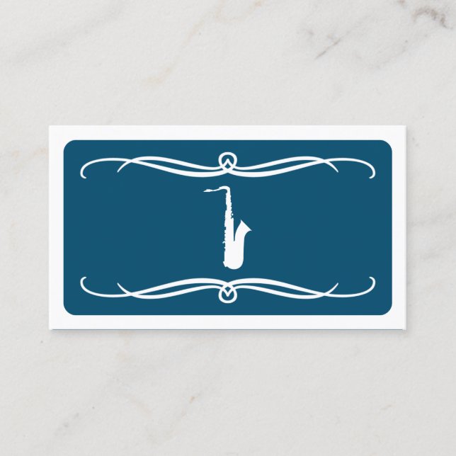 mod saxophone (colour customizable) business card (Front)