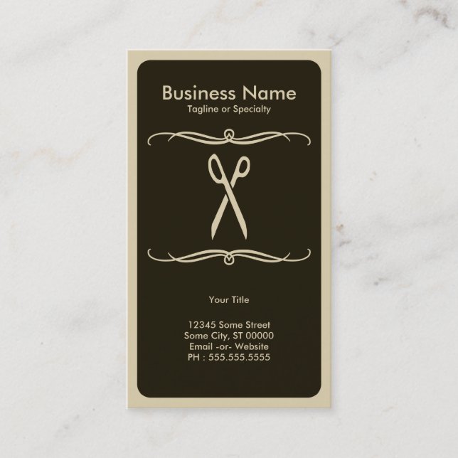 mod scissors business card (Front)