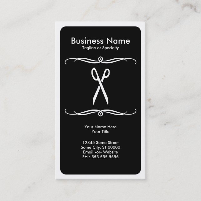 mod scissors business card (Front)