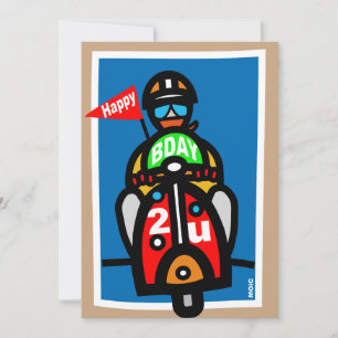 Mod Scooter Birthday card
