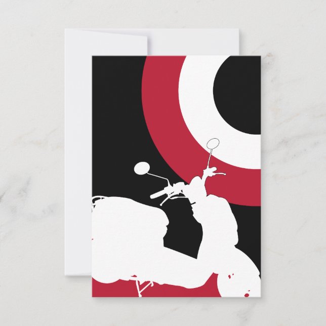 Mod Scooter RSVP Card (Front)