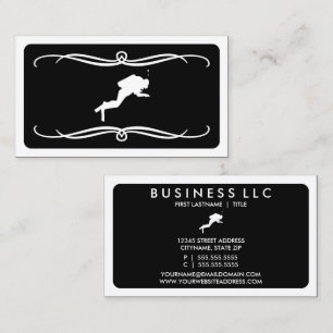mod scuba diver (colour customizable) business card