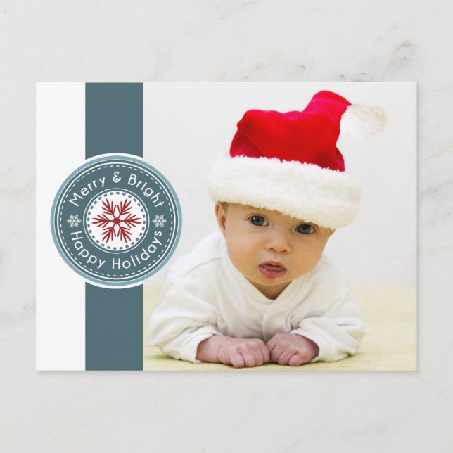 Mod Seal Photo Holiday card (Front)