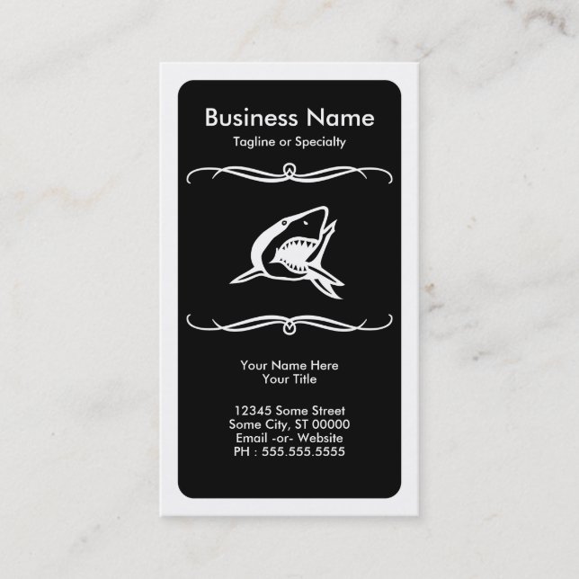 mod shark business card (Front)