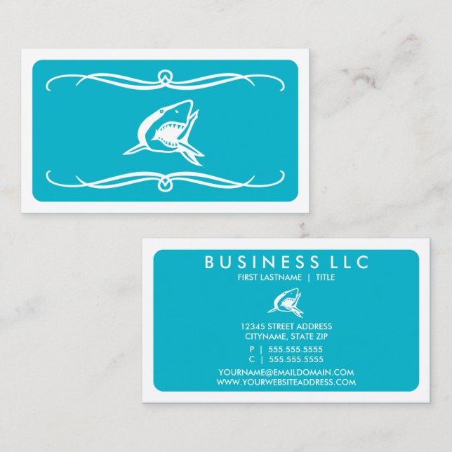 mod shark (colour customizable) business card (Front/Back)