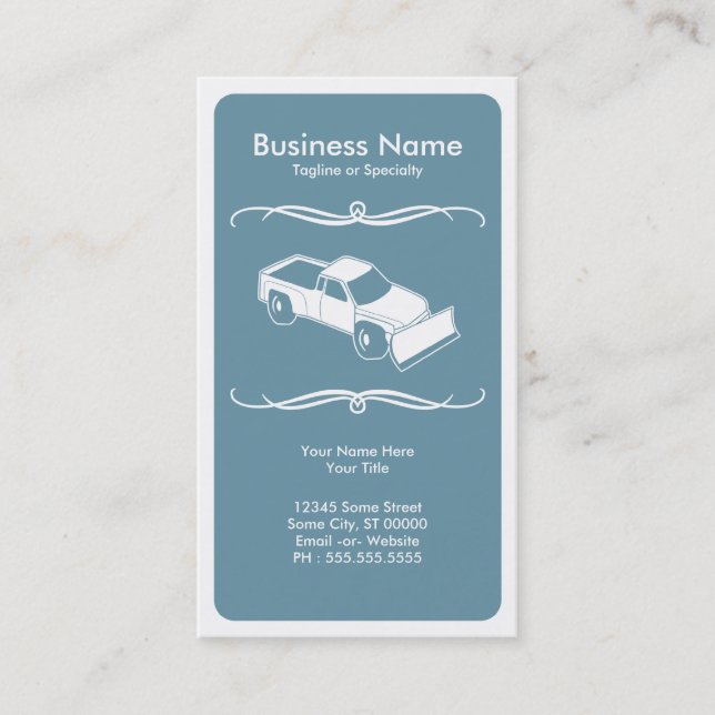 mod snow plow business card (Front)