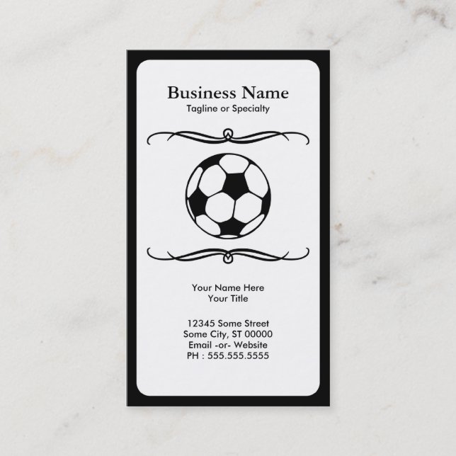 mod soccer business card (Front)