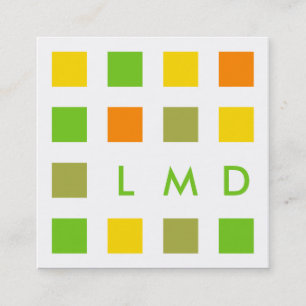 mod squares square business card