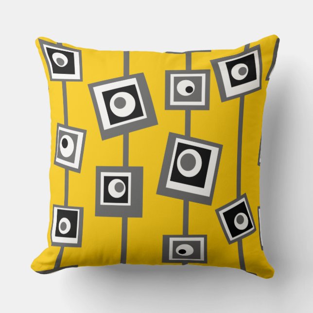 Mod Squares Throw Pillow (Front)