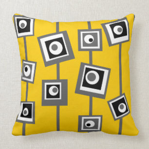 Mod Squares Throw Pillow