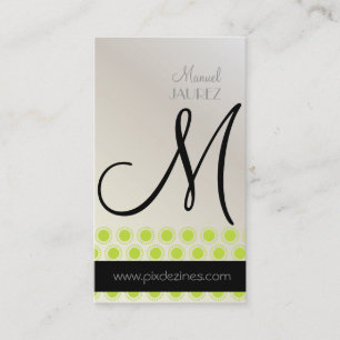 Mod Stars, monogram business  cards