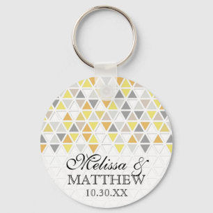 Mod Style Triangle Pattern Triangular Geometric Keychain
