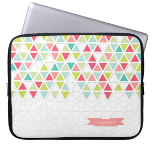 Mod Style Triangle Pattern Triangular Geometric Laptop Sleeve