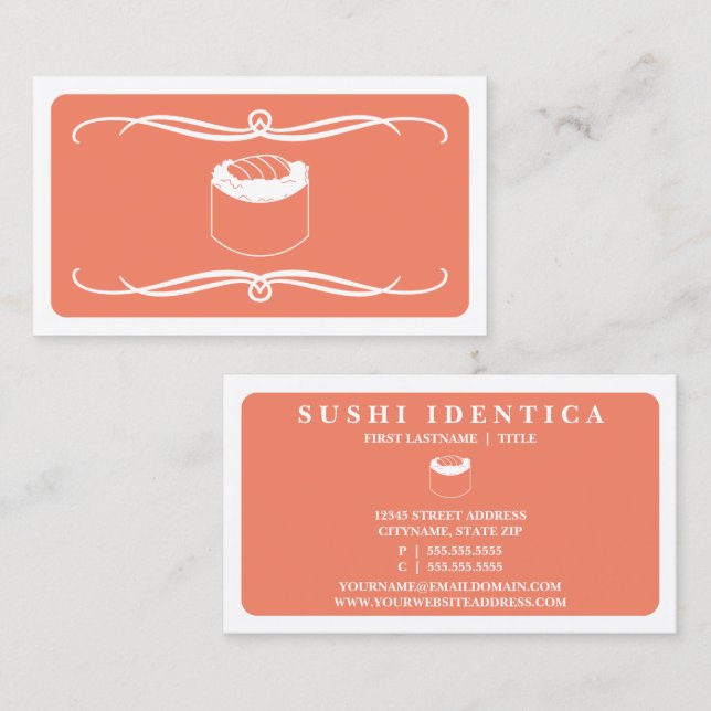 mod sushi business card (Front/Back)