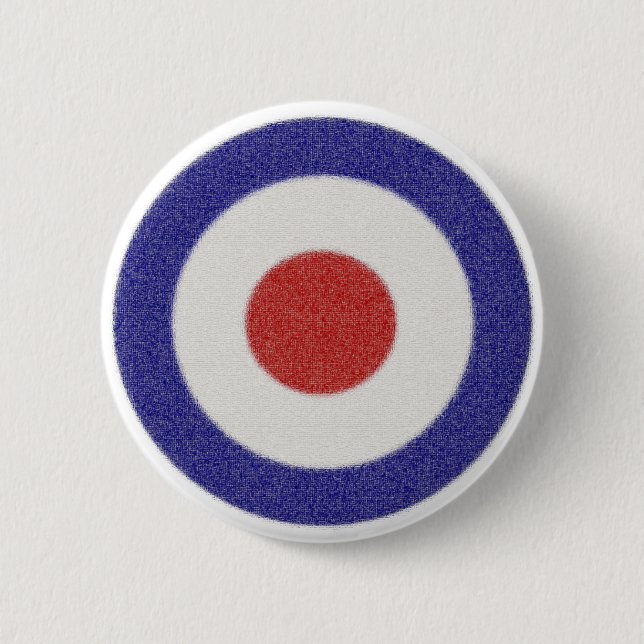 Mod Target Distressed 2 Inch Round Button (Front)