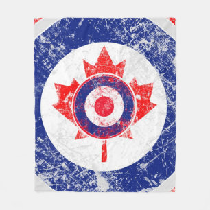 Mod Target Mods maple leaf Target Grunge Roundel Fleece Blanket