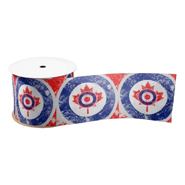Mod Target Mods maple leaf Target Grunge Roundel Satin Ribbon (Spool)