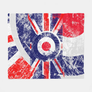 Mod Target Mods UK Target Grunge Roundel Fleece Blanket
