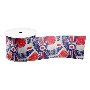 Mod Target Mods UK Target Grunge Roundel Satin Ribbon