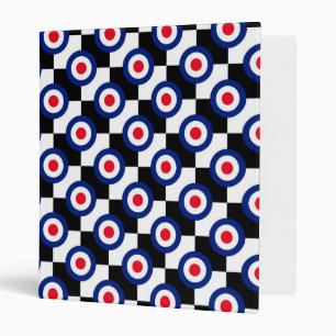 Mod Target Pattern Polka Dots Fashion UK Vintage Binder
