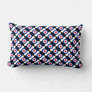 Mod Target Pattern Polka Dots Fashion UK Vintage Lumbar Pillow