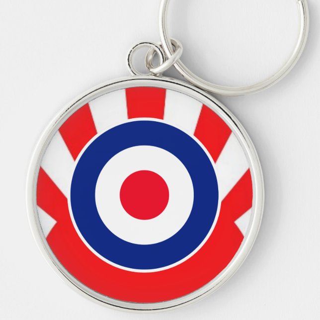 MOD Target Roundel on Sunburst Keychain (Front)