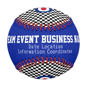 Mod Target Roundel Pattern Checkers Personalized Baseball