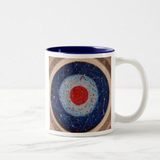 mod target Two-Tone coffee mug